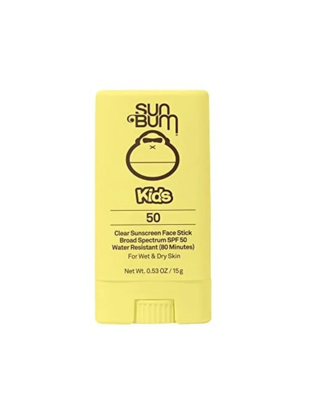 Sun Bum Kids SPF 50 Clear Sunscreen Face Stick Broad Spectrum & Water Resistant